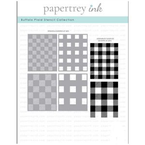 Papertrey Ink Buffalo Plaid Stencil Collection