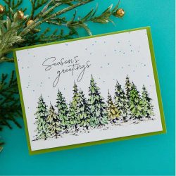 Spellbinders Season’s Greetings Evergreens Press Plate