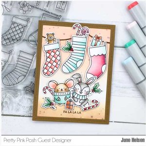 Pretty Pink Posh Holiday Stockings Stamp Set class=