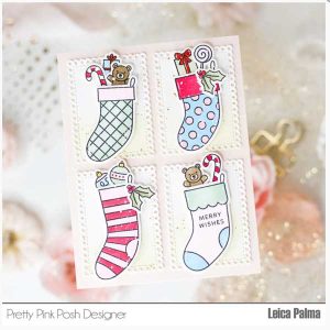 Pretty Pink Posh Holiday Stockings Coordinating Dies class=