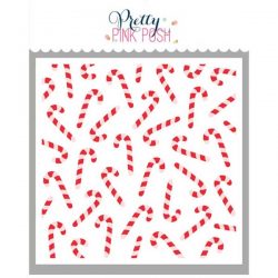 Pretty Pink Posh Layered Candy Canes Stencils (2 Pack)