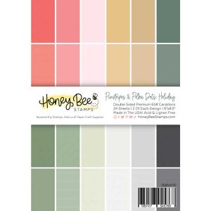 Honey Bee Stamps Pinstripes & Polka Dots: Holiday Paper Pad