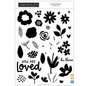 Concord & 9th Flower Medley Stamp Set