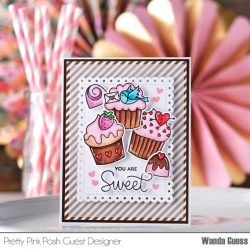 Pretty Pink Posh Valentine Cupcakes Stamp