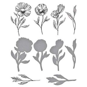 Spellbinders Betterpress Press Plates - Flower Stems