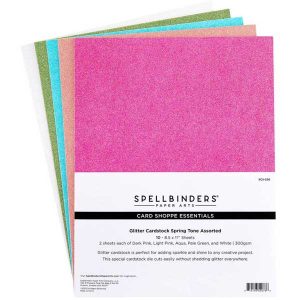 Spellbinders Spring Tones Glitter Cardstock class=