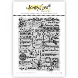 Honey Bee Stamps Vintage Flora Background Stamp