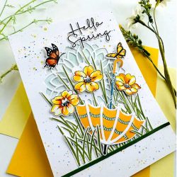 Papertrey Ink Flutter and Flowers Stamp