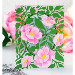 Honey Bee Stamps Bold Backgrounds: Vintage Roses Honey Cuts class=