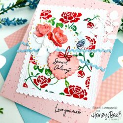 Honey Bee Stamps Lace Heart Layering Frames Dies
