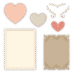 Honey Bee Stamps Lace Heart Layering Frames Dies