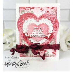 Honey Bee Stamps Floral Heart 3D Embossing Folder and Coordinating Die Set
