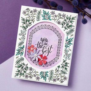 Spellbinders Mirrored Arch Labels Etched Dies class=