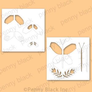 Penny Black Floral Wings Stencil