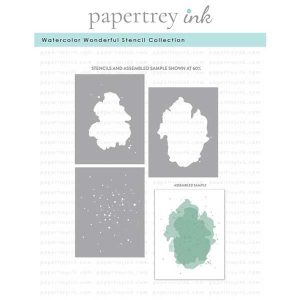 Papertrey Ink Watercolor Wonderful Stencil Collection (set of 3)