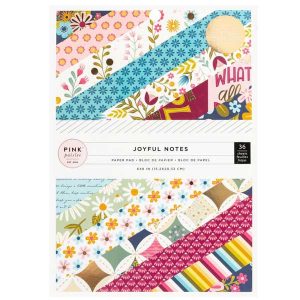 Pink Paislee Joyful Notes with Gold Foil Paper Pad