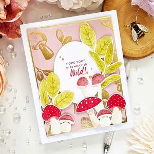 Papertrey Ink Wild About Mushrooms Hot Foil Plate class=