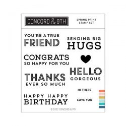 Concord & 9th Spring Print Sentiments Stamp Set