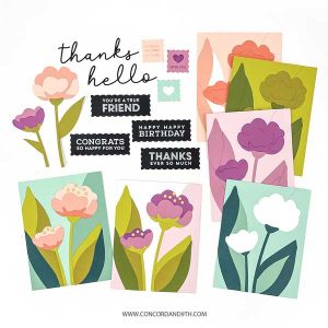 Concord & 9th Spring Print Sentiments Stamp Set class=