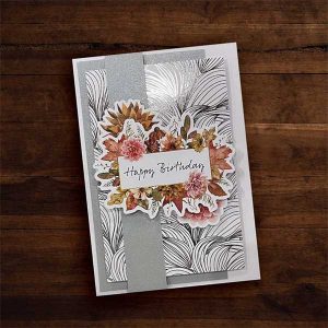 Paper Rose Floral Backgrounds Silver Foil Paper Collection class=