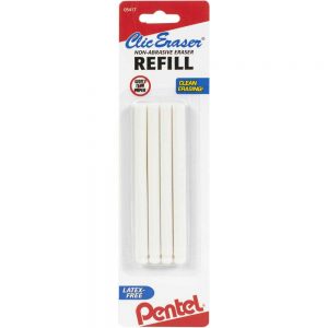 Pentel White Clic Refill Erasers 4/Pkg
