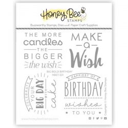 Honey Bee Stamps Big Bold Birthday 4x4 Stamp Set