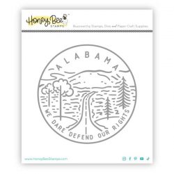 Honey Bee Stamps 50 States Circles Stamp - Alabama
