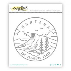 Honey Bee Stamps 50 States Circles Stamp - Montana