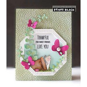 Penny Black Bee Happy Stamp class=
