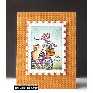 Penny Black Time to Celebrate Stamp class=