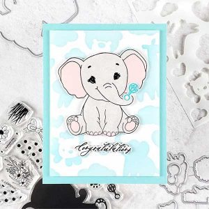 Papertrey Ink Baby Elephant Dies class=