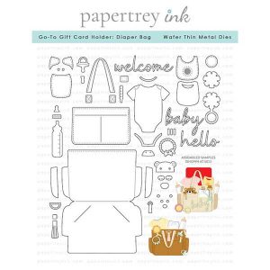 Papertrey Ink Go-To Gift Card Holder: Diaper Bag Dies