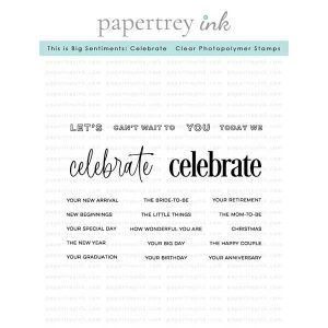 Papertrey Ink This is Big Sentiments: Celebrate Stamp