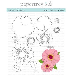 Papertrey Ink Big Blooms: Zinnia Dies