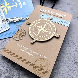 Papertrey Ink Adventure Away Compass Hot Foil Plate class=