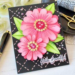 Papertrey Ink Big Blooms: Zinnia Dies