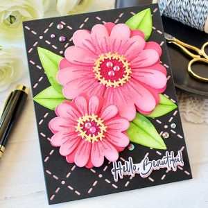 Papertrey Ink Big Blooms: Zinnia Dies class=