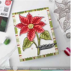 Waffle Flower Sketched Poinsettia Stamp Set