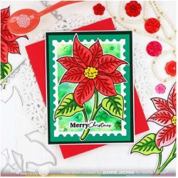 Waffle Flower Sketched Poinsettia Stamp Set