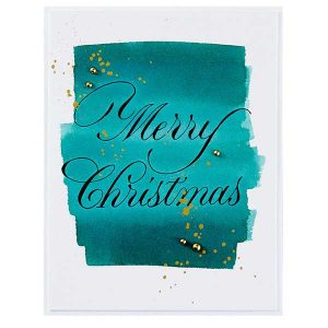 Spellbinders BetterPress Press Plate - Copperplate Merry Christmas class=