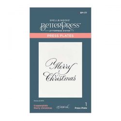 Spellbinders BetterPress Press Plate - Copperplate Merry Christmas