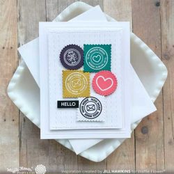 Waffle Flower Postage Collage A7 Die