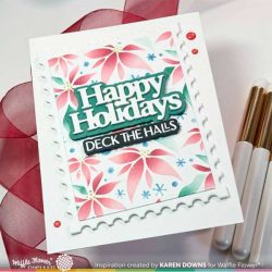 Waffle Flower Happy Holidays Print Die