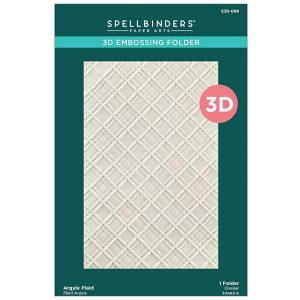 Spellbinders 3D Embossing Folder – Argyle Plaid