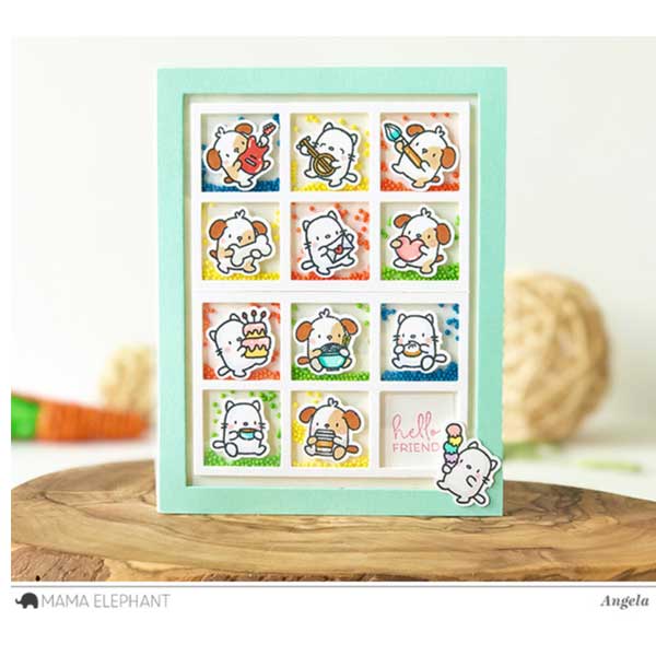 Hampton Art Mini Dog Agenda Stamp &amp; Die Set