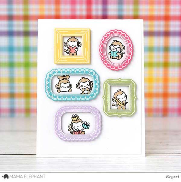 Hampton Art Mini Monkey Agenda Stamp &amp; Die Set