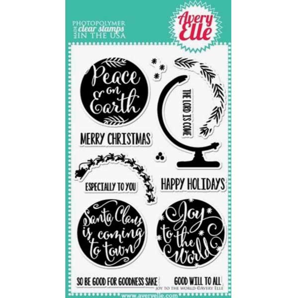 Avery Elle Joy To The World Stamp Set