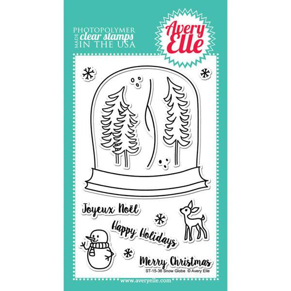 Avery Elle Snow Globe Stamp Set - Yellowed