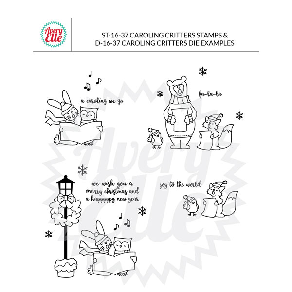 Avery Elle Caroling Critters Stamp Set