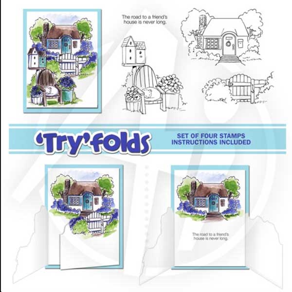 Art Impressions Cottage TryFold Stamp Set